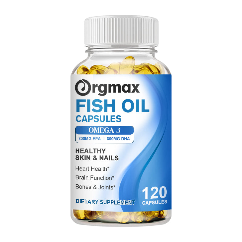 Fish Oil Omega 3 Supplement Rich in Vitamin E Supports Heart, Brain, Joints & Skin Care Improves Digestive Health Triple Strength 800mg 120 Softgels