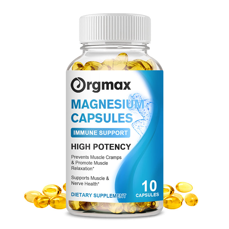 Orgmax Magnesium Glycinate Capsules 500mg Support Bone Immunity Immune System Support Heart Health Mineral Supplement Help Natural Sleep