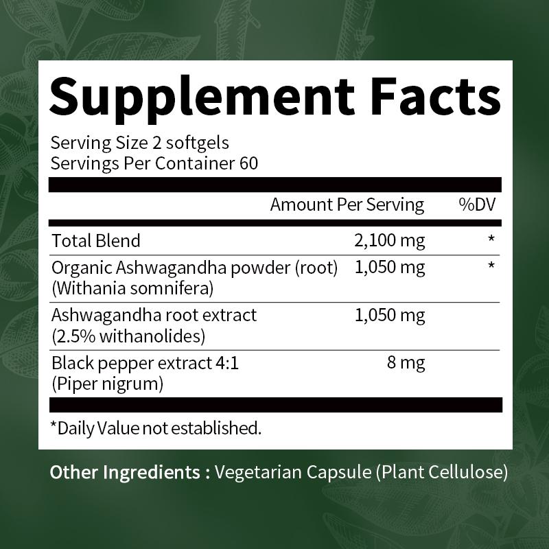 Ashwagandha Extract Capsules 120pcs