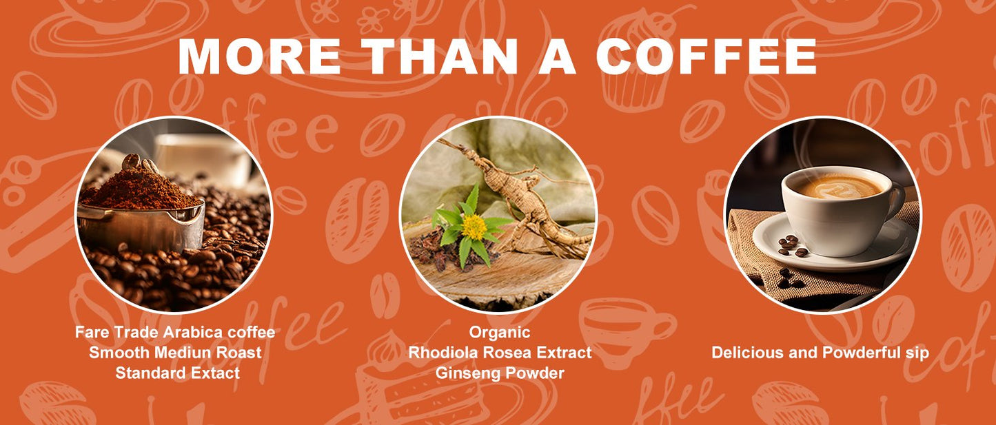 Orgmax Instant Coffee Rhodiola Rosea Dietary Supplement