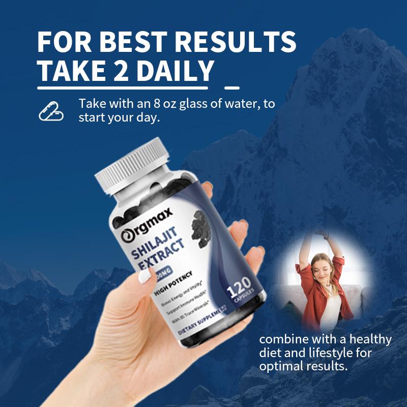 Orgmax Shilajit Extract 2000MG Capsules Dietary Supplement