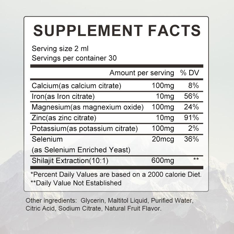 Orgmax Himalayan Shilajit Resin Organic Liquid Supplement 60ml