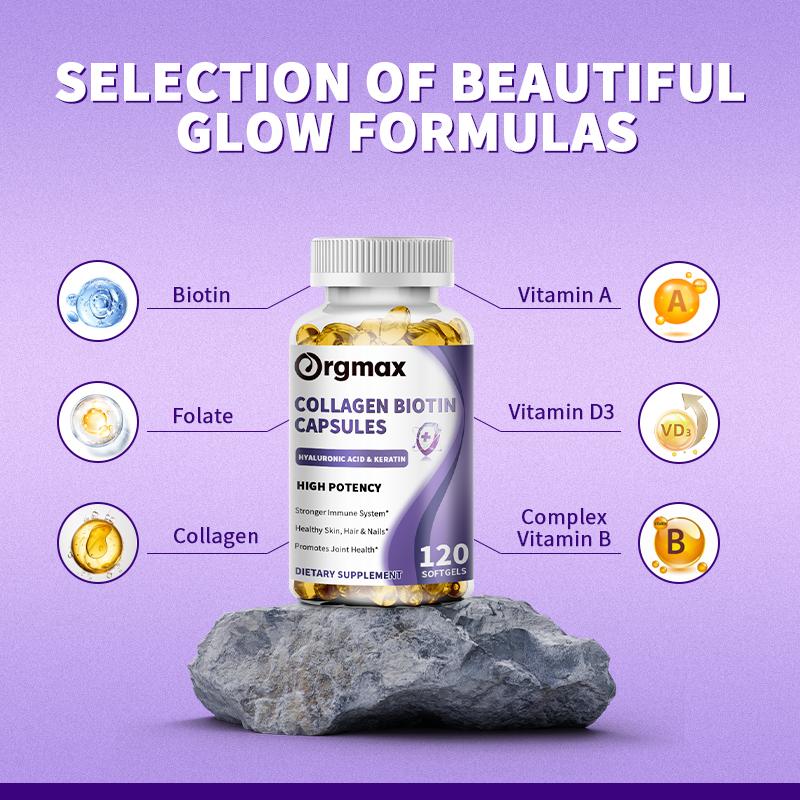 Orgmax Collagen Biotin Capsules Dietary Supplement