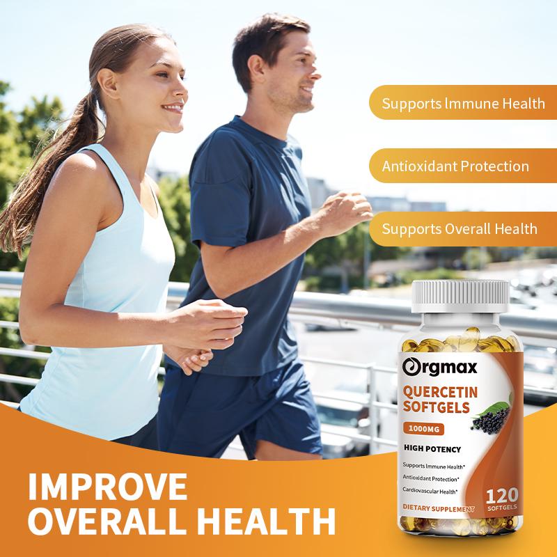 Orgmax Quercetin Capsules, Dietary Supplement, Antioxidant Support for Cardiovascular and Immune Health