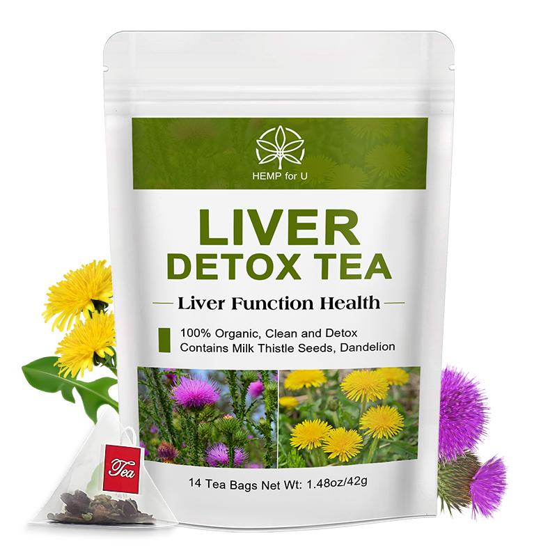 HFU Liver Detox Tea Natural and organic unique herbal support clearing away heat and removing fire eliminate toxins in the body make the skin better and repair the body fat metabolism system