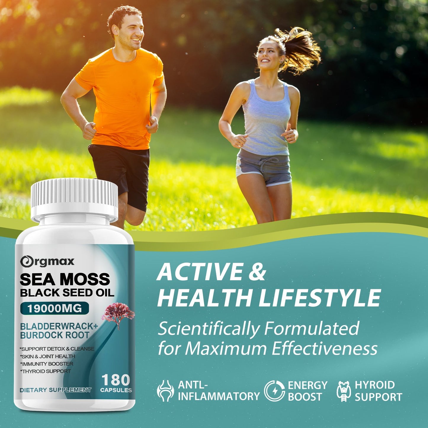 Orgmax Sea Moss Black Seed Oil Capsules