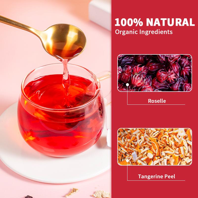 Roselle Tangerine Peel Tea Bags