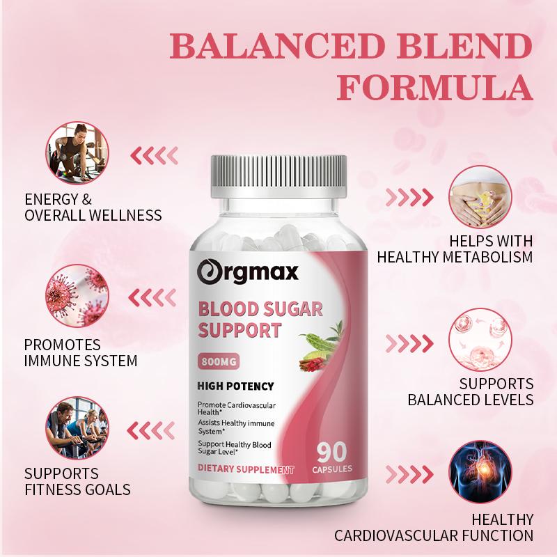 Orgmax Blood Sugar Support Capsules Dietary Supplement