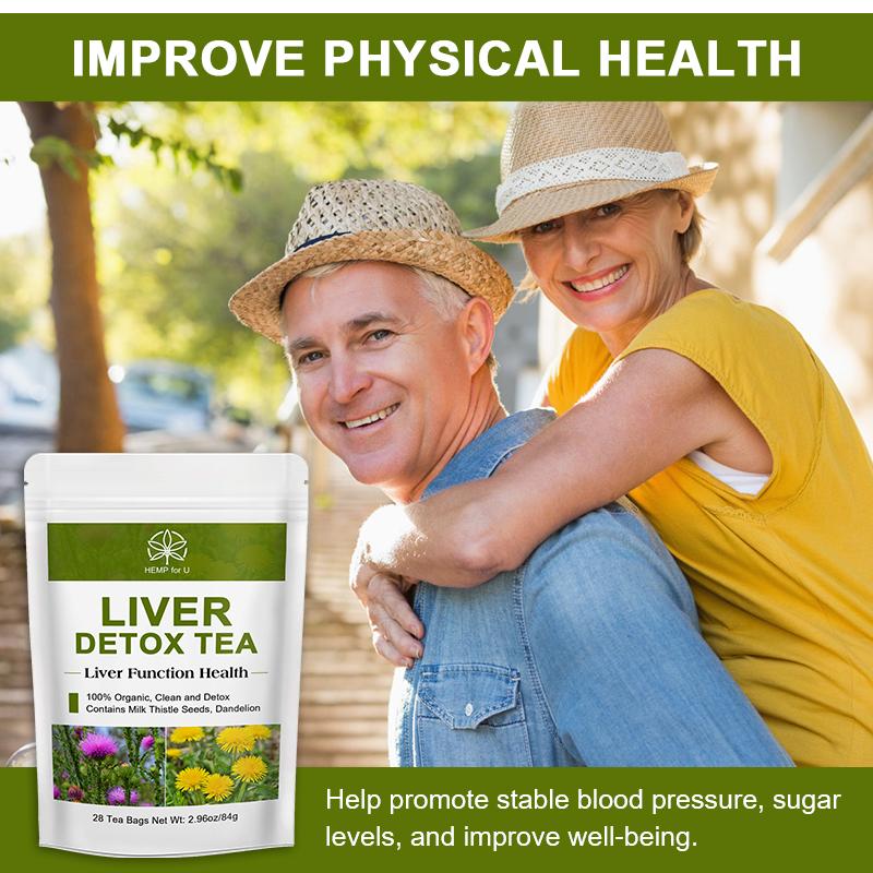 HFU Liver Detox Tea Natural and organic unique herbal support clearing away heat and removing fire eliminate toxins in the body make the skin better and repair the body fat metabolism system