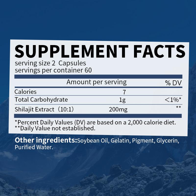 Orgmax Shilajit Extract 2000MG Capsules Dietary Supplement