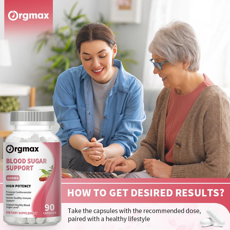 Orgmax Blood Sugar Support Capsules Dietary Supplement