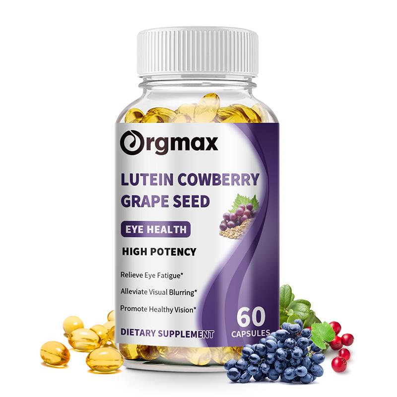 Orgmax Lutein Cowberry Grape Seed Eye Health Dietary Supplement