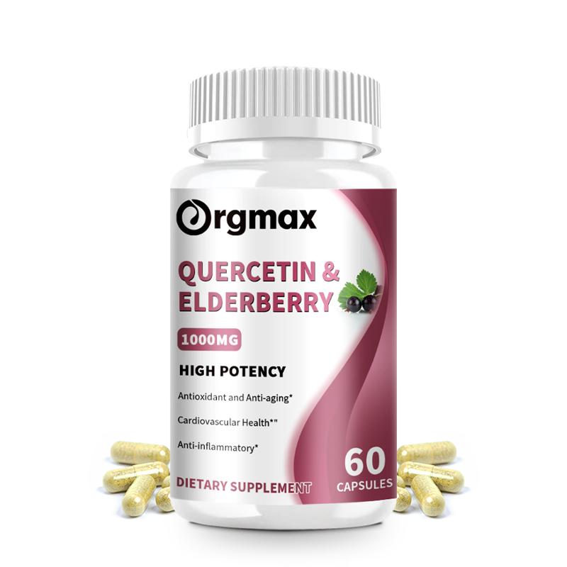 Quercetin Elderberry 1000MG High Potency Capsules Dietary Supplement