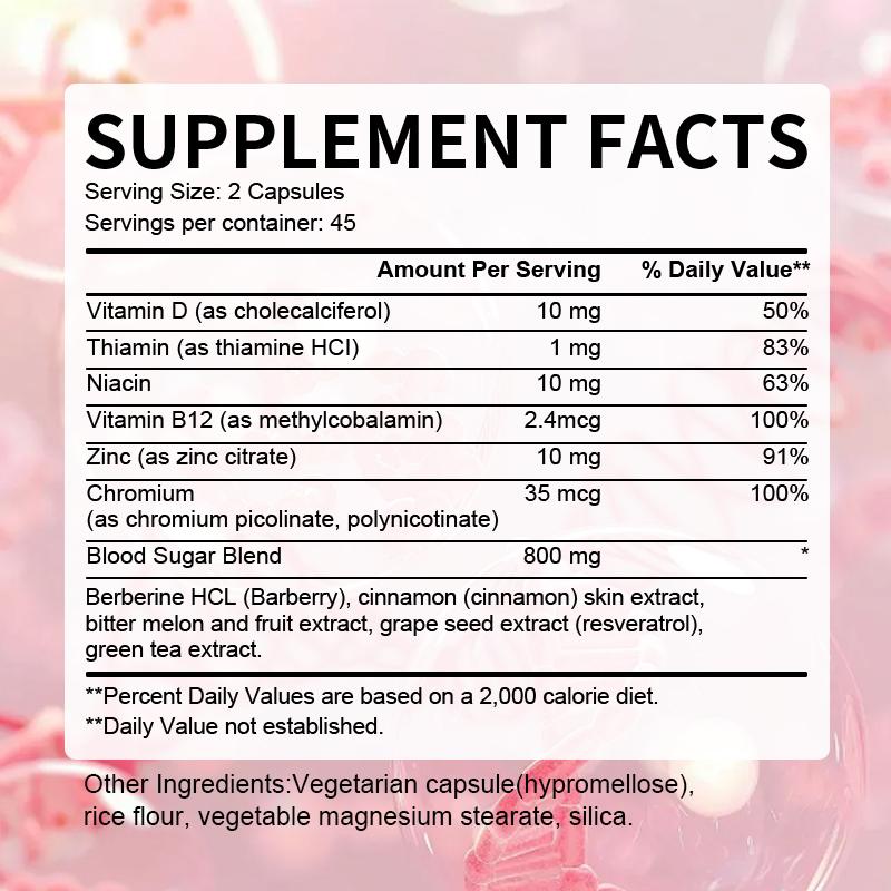 Orgmax Blood Sugar Support Capsules Dietary Supplement