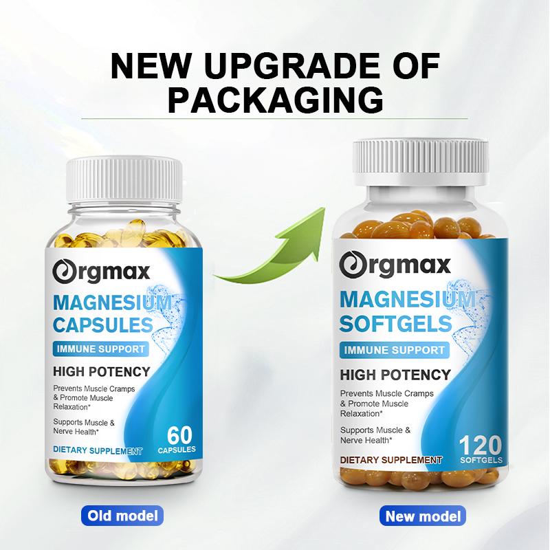 Orgmax Magnesium Glycinate Capsules 500mg Support Bone Immunity Immune System Support Heart Health Mineral Supplement Help Natural Sleep