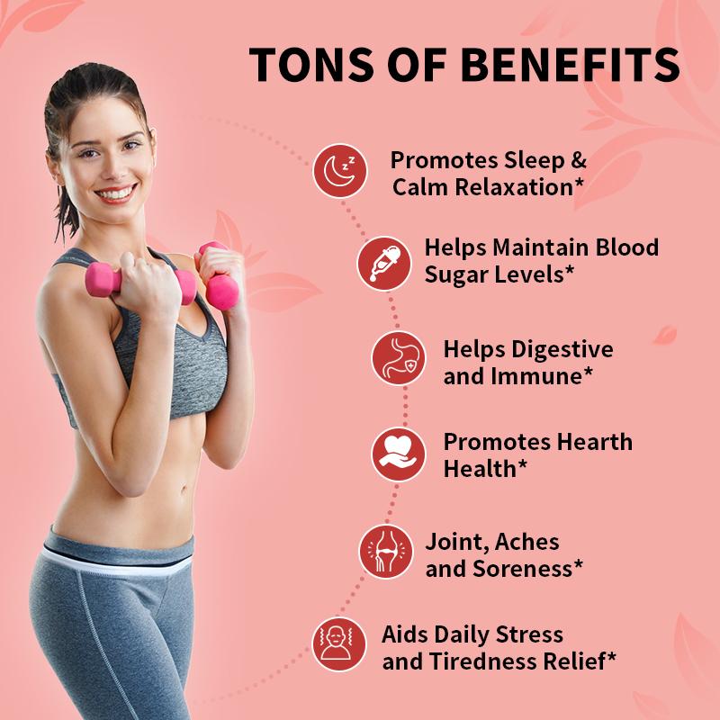 Orgmax Magnesium Glycinate Gummies Vitamin Calcium Pottasium Coenzyme Q10 60Pcs Sour Cherry Flavour Sleep Quality Supplement