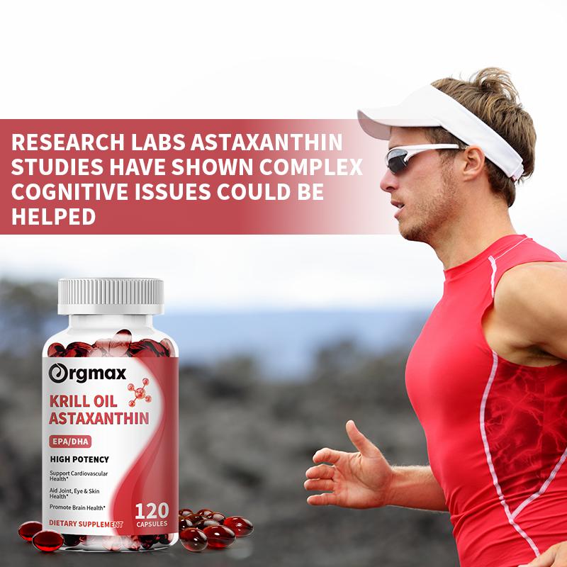 Orgmax Krill Oil Astaxanthin EPA DHA Capsules Dietary Supplement