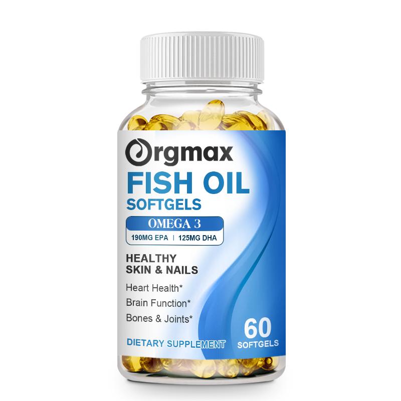 Fish Oil Omega 3 Supplement Rich in Vitamin E Supports Heart, Brain, Joints & Skin Care Improves Digestive Health Triple Strength 800mg 120 Softgels