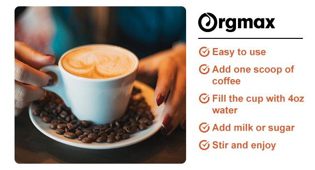 Orgmax Instant Coffee Rhodiola Rosea Dietary Supplement