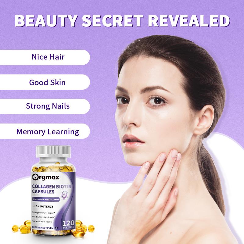 Orgmax Collagen Biotin Capsules Dietary Supplement