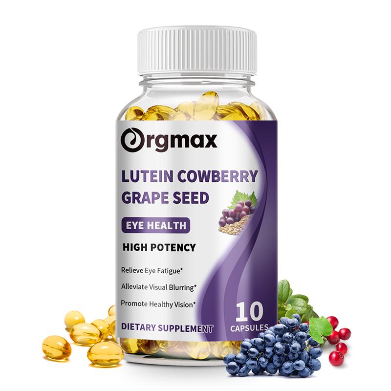 Orgmax Lutein Cowberry Grape Seed Eye Health Dietary Supplement