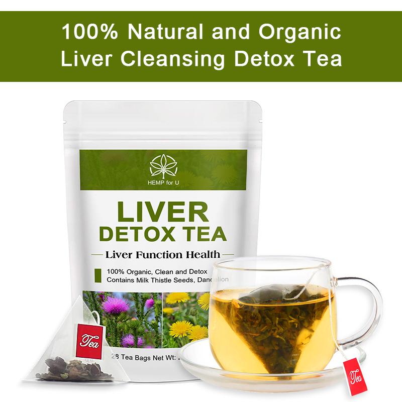 HFU Liver Detox Tea Natural and organic unique herbal support clearing away heat and removing fire eliminate toxins in the body make the skin better and repair the body fat metabolism system