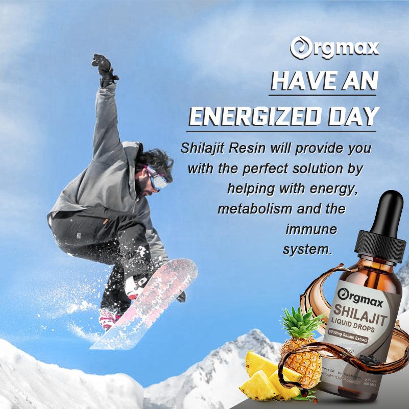 Orgmax Himalayan Shilajit Resin Organic Liquid Supplement 60ml
