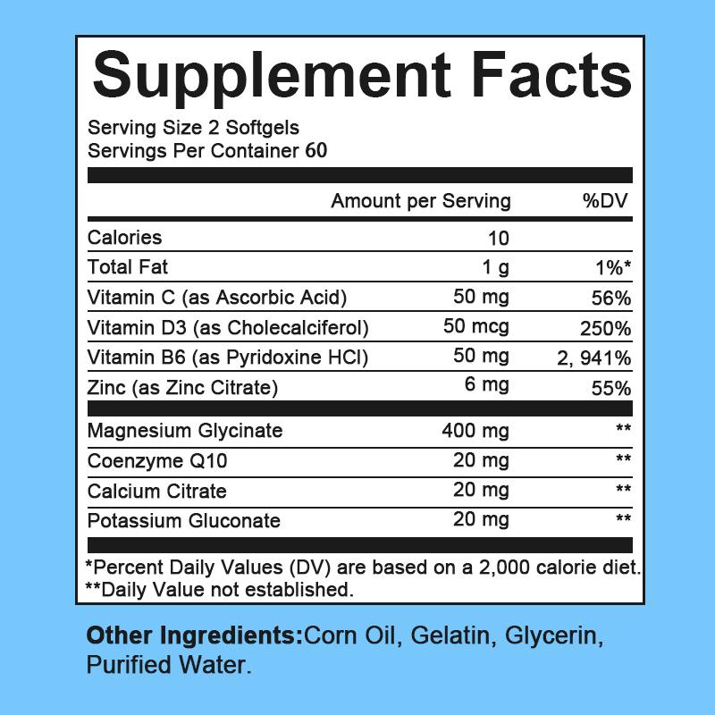 Orgmax Magnesium Glycinate Capsules 500mg Support Bone Immunity Immune System Support Heart Health Mineral Supplement Help Natural Sleep