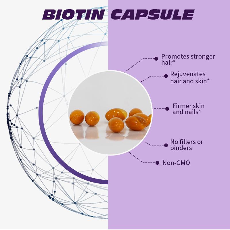 Orgmax Biotin Capsules Hair, Skin & Nails Supplement - Conditioned, Healthy Skin - Strong, Thick, Shiny Hair & Nails - Non-GMO Formula