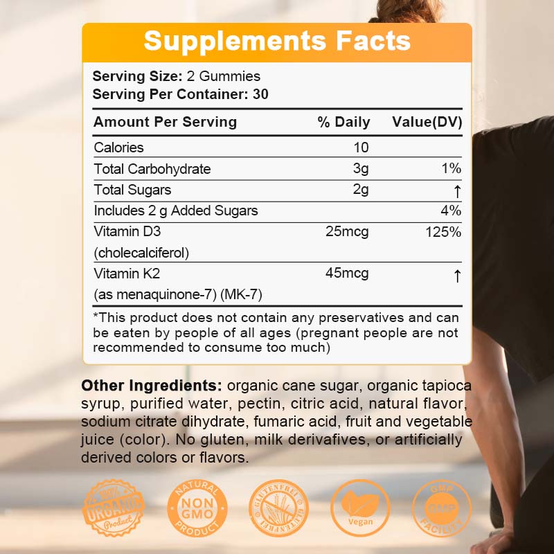Orgmax Vitamin D3+K2, Muscle, Immune System & Mood Support