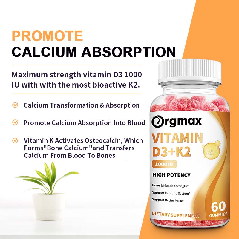 Orgmax Vitamin D3+K2, Muscle, Immune System & Mood Support