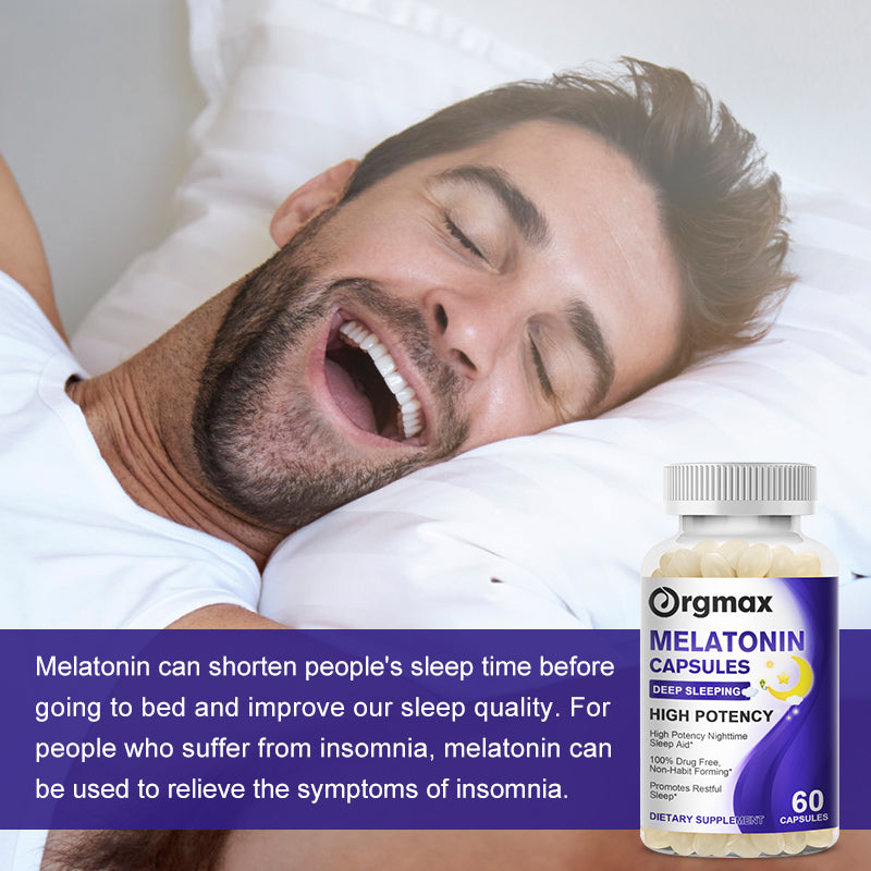 Orgmax High-Potency Melatonin Softgels | Non-Habit Forming with Omega 3-6-9 & B6 | 120 Capsules (60 Servings)