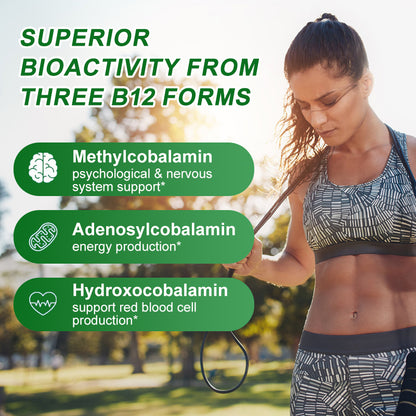 Orgmax Vitamin B12 Capsules 500mcg Natural Energy B12 and High Potency, 120 Capsules