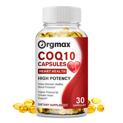 COQ10 Capsules Coenzyme Q10 300mg Supports Heart&Blood Vessels Health and Cellular Energy Production Liver Detox