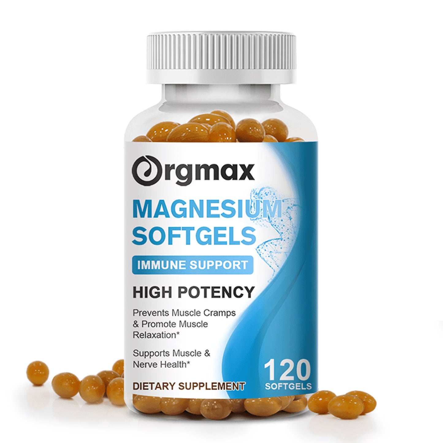 Orgmax Magnesium Supplement, High potency Magnesium Glycinate 400mg with Zinc, Vitamin C & D3, 120 Count