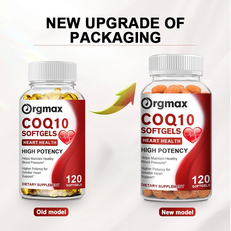 COQ10 Capsules Coenzyme Q10 300mg Supports Heart&Blood Vessels Health and Cellular Energy Production Liver Detox