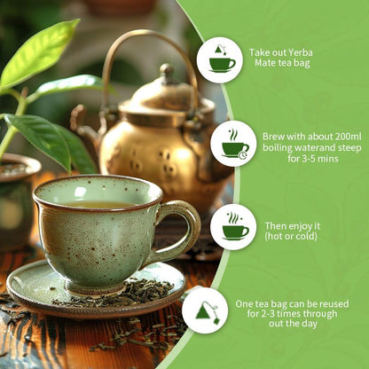 100% Pure Yerba Mate Leaves Tea Contains Amino Acids