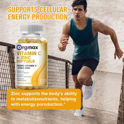 Vitamin C Bioavailable Supplement With Zinc Ascorbic Acid & Zinc Oxide Non-GMO & Gluten-Free Formula