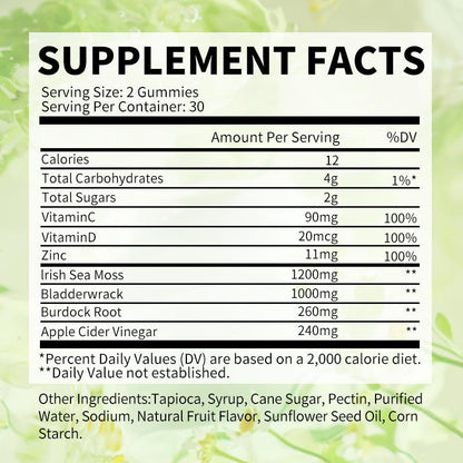 Orgmax Irish Sea Moss Gummies Dietary Supplement