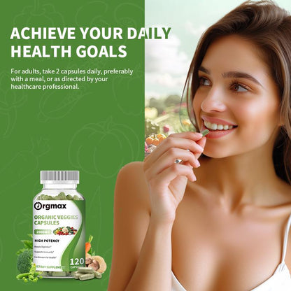 17 in 1 Daily Superfoods Capsules Supplement with Organic Spinach For Digestive and Cardiovascular Health