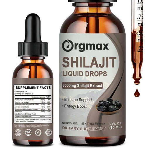 Orgmax Himalayan Shilajit Resin Organic Liquid Supplement 60ml