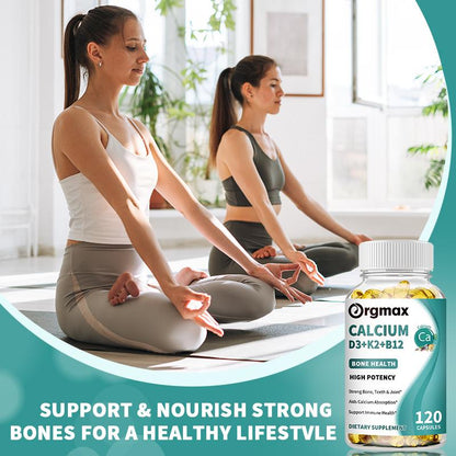 Vitamin D3+K2+B12 Supplement for Regulate Calcium Metabolism Bone Health & Mood Balance Supplement Immunity System
