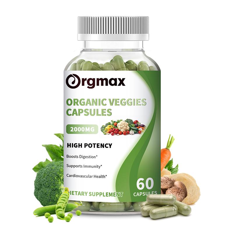 17 in 1 Daily Superfoods Capsules Supplement with Organic Spinach For Digestive and Cardiovascular Health