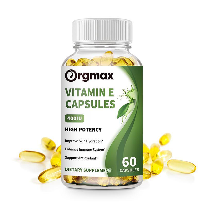 Orgmax Vitamin E 180 mg (400 IU), High Potency Vitamin Capsules, 120 Count