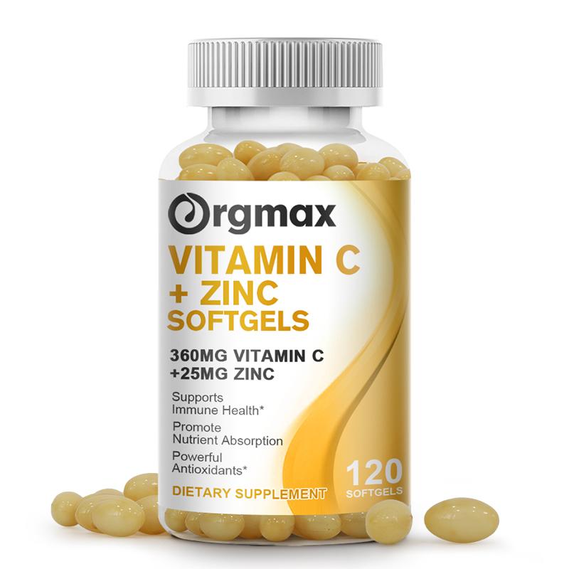 Vitamin C Bioavailable Supplement With Zinc Ascorbic Acid & Zinc Oxide Non-GMO & Gluten-Free Formula