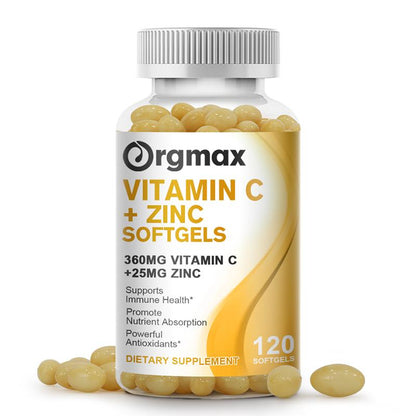 Vitamin C Bioavailable Supplement With Zinc Ascorbic Acid & Zinc Oxide Non-GMO & Gluten-Free Formula
