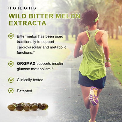 Orgmax Nature Bitter Melon Extract Capsule Regulate Blood Vessels Lower Blood Sugar Vitamin B12 Supplement Plant-insulin Slimming Help Health