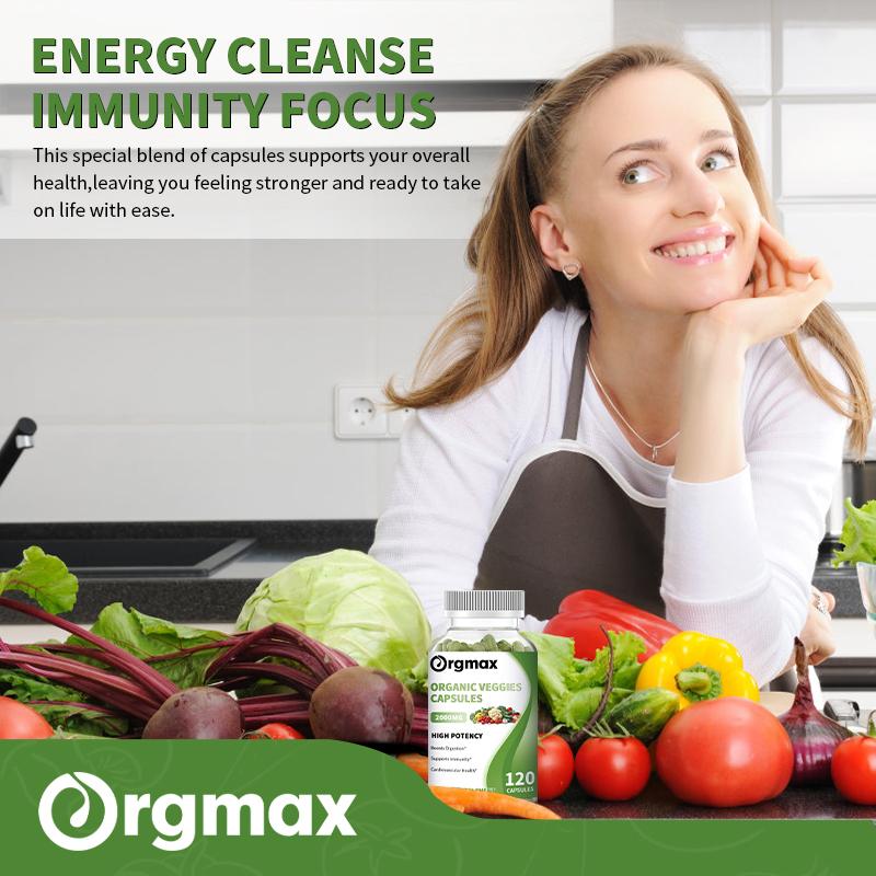 17 in 1 Daily Superfoods Capsules Supplement with Organic Spinach For Digestive and Cardiovascular Health
