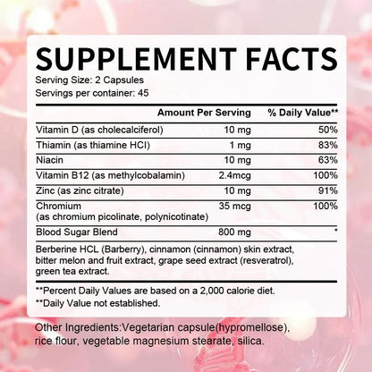 Orgmax Blood Sugar Support Capsules Dietary Supplement