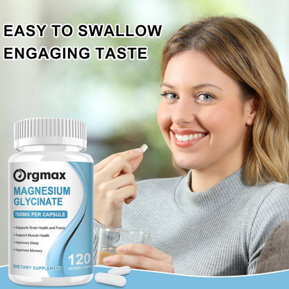 Orgmax Magnesium Glycinate capsule Magnesium Nutrition Diet Supplement Memory weak Bone joint Health Sleep Quality Muscle cramps